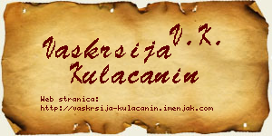 Vaskrsija Kulačanin vizit kartica